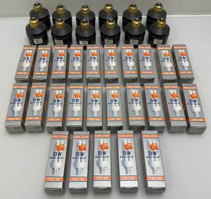 lot 109 image: 25 Osram Double Delux 13W Super Compact Fluorescent Lamp Light Bulbs & 12 Screw In Adapters