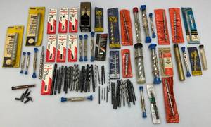 lot 129 image: Large Group Of Misc. Drill Bits Including Masonry & More