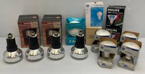 lot 133 image: Misc. Outdoor Light Bulbs & More (Most New In Box)