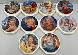 lot 183 image: Misc. Vintage Hamilton Collection (Norma Jeane) 8 14 Collectors Plates (NIB) Open Packing