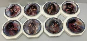 lot 187 image: Misc. Vintage Bradford Exchange (Lee Bogle) Native American Themed 8 Collectors Plates (NIB) Open Packing