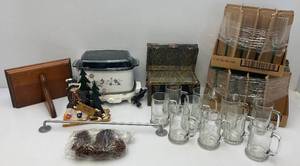 lot 192 image: Misc. Household Items Some Vintage Including Small Doll Trunk & More