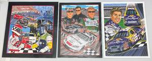 lot 202 image: Misc. Sam Bass NASCAR Posters 2 18 x 24 1 22 x 24 12  (Perfect For Man Cave Dcor)