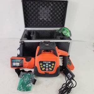 Vevor Self Leveling Rotary Laser Model 203HG Remote Safety Glasses And Hard Case Excellent Condition