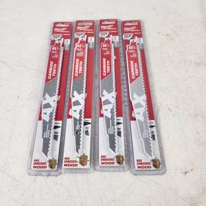 Lot Of Four New Milwaukee Carbide Teeth Blades For Nail Embedded Wood 48-00-5226