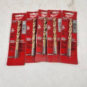 Lot Of Five Milwaukee Thunderbolt Titanium Drill Bits 2164 48-89-2218