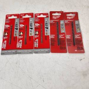Lot Of Five New Milwaukee Drill Bits Two-48-89-2717 And Three-48-89-2305