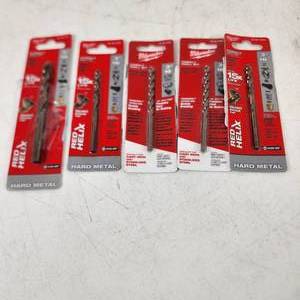 Lot Of Five Miscellaneous Milwaukee Drill Brits New One Open Package