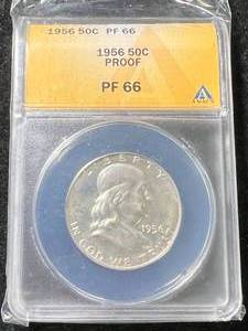 1956 US PROOF FRANKLIN HALF DOLLAR ANACS PF66