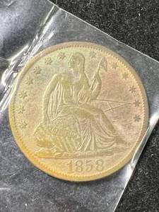 1858-O US SEATED LIBERTY HALF DOLLAR