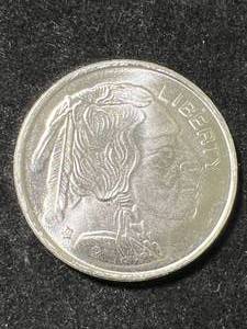 1 TROY OZ .999 FINE SILVER BUFFALO INDIAN ROUND