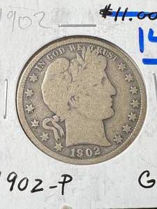 1902 US BARBER HALF DOLLAR