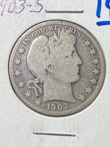 1903-S US BARBER HALF DOLLAR