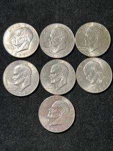 GROUP OF 7 US EISENHOWER DOLLARS