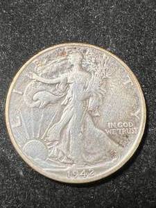 1942-S US WALKING LIBERTY HALF DOLLAR