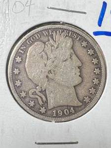 1904 US BARBER HALF DOLLAR