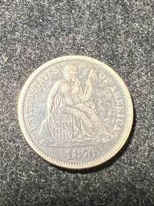 1876 US SEATED LIBERTY DIME