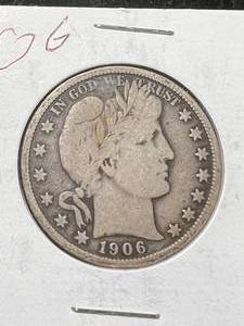 1906 US BARBER HALF DOLLAR