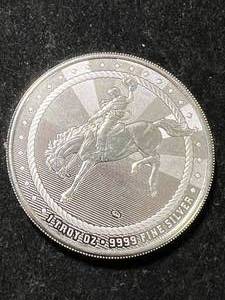 1 TROY OZ .9999 FINE SILVER SCOTTSDALE MINT ROUND