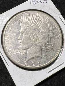 1922-S US PEACE SILVER DOLLAR