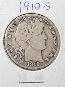 1910-S US BARBER HALF DOLLAR