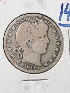 1911 US BARBER HALF DOLLAR