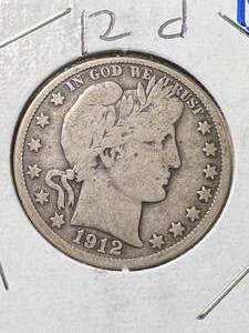 1912-D US BARBER HALF DOLLAR