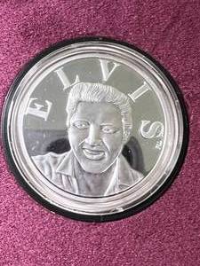 1 TROY OZ .999 FINE SILVER ELVIS PRESLEY ROUND