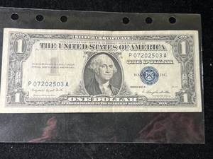 1957A US BLUE SEAL $1 SILVER CERTIFICATE