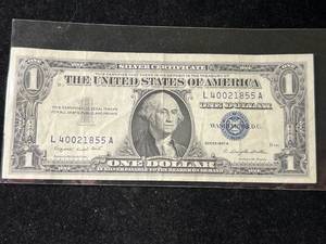 1957A US BLUE SEAL $1 SILVER CERTIFICATE