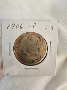 lot 130 image: 1906 P Half Dollar V.G.