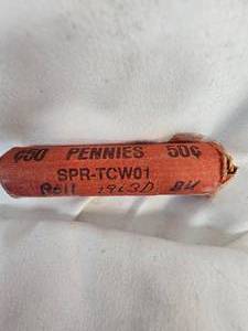 lot 134 image: 1963 D  Lincoln Roll, BU