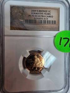 lot 176 image: 2009 S Bronze PF 70 RD Ultra Cameo