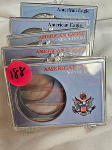 lot 188 image: American Eagle Coin Holders