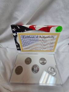 lot 161 image: 2004 Platinum State Quarter Collection