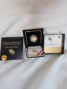 lot 167 image: 2014 Baseball Hall of Fame $5 U.S Mint Coin, Solid Gold Coin