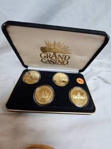 lot 197 image: Grand Casino Commemorative 24kt Coin Set
