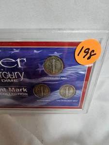 lot 198 image: Mint Mark Silver Dime Collection