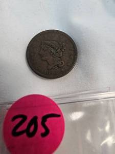 lot 205 image: 1843 Large Cent