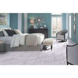 Pallet of TrafficMaster Carrara Marble 4 MIL 12 in. W x 24 in. L Peel and Stick Waterproof Vinyl Tile Flooring (20 sqftcase)   Customer Returns See Pictures