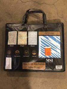 MSI Machine Washable Area Rug  Customer Returns See Pictures