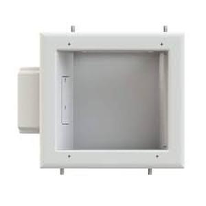 Lot of Commercial Electric White 1-Gang Cable Pass-Through Plastic Wall Plate TV Multimedia Recessed Box Customer Returns See Pictures
