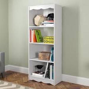 CorLiving Hawthorn 60 in. Frost White Wood 4-shelf Standard Bookcase with Adjustable Shelves    Customer Returns See Pictures
