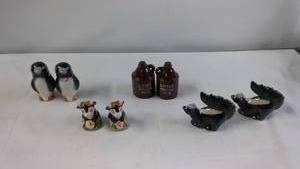 4 Vintage Ceramic Salt and Pepper Shaker Pairs