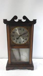 Vintage Alaron 31-Day Wall Clock with Wooden Case