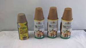 Set of Biodegradable Jiffy and Burpee Seed Starting Pots