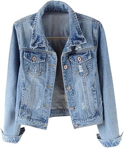 Womens Light Blue Denim Jacket Size Medium