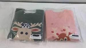 Set of 2 Unisex Kids Ugly Christmas Sweaters