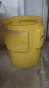 Set of 2 Gigantic Yellow Chemical Spill Kit Containers-Empty