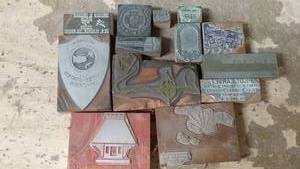 Large Collection of Vintage Printing Blocks